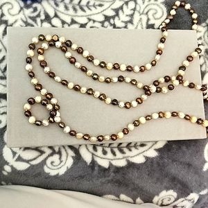 Vintage Bronze freshwater pearls, 50 inches
